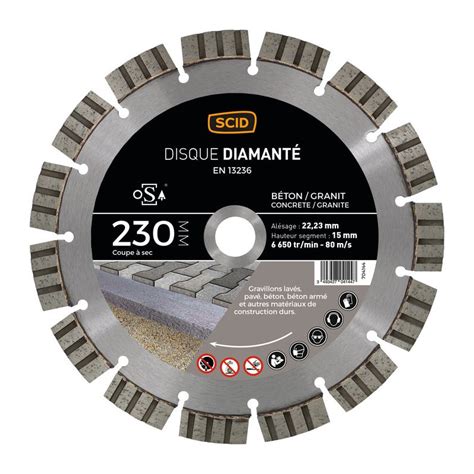 Disque Diamant B Ton Granit Professionnel Long Vit Scid Diam Tre Mm