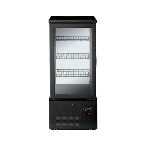 Refrigerated Glass Display Cabinet 74lt Black Catermarket