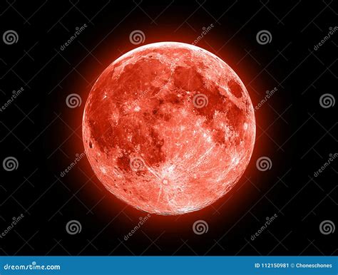 red moon stock image image  closeup impact remote