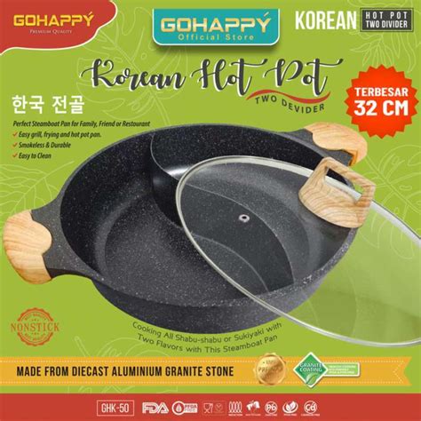 Promo Panci Hot Pot Cm Steamboat Pan Sekat Shabu Shabu Devide Ghk Diskon Di Seller