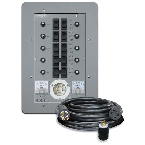 Connecticut Electric® 10 Circuit, 30 Amp Manual Transfer Switch Kit - 210805, Generator ...