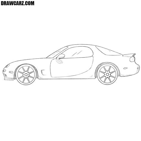 How To Draw A Mazda Rx 7