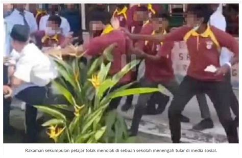 video ejek mengejek punca murid tingkatan tiga empat bergaduh
