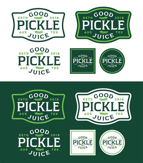 Good Pickle Juice Logo Design Package Design By Left Hand Design