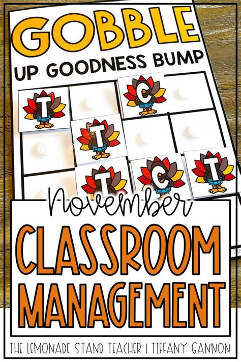 November Classroom Behavior Management Games