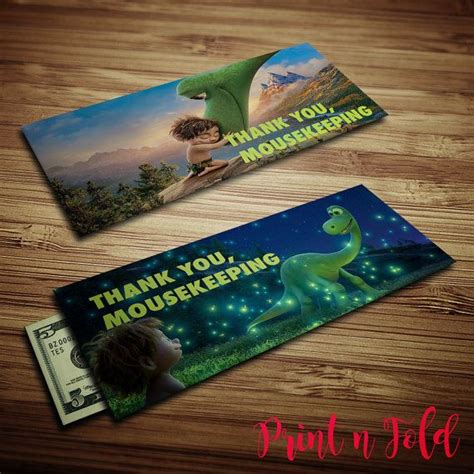 Printable Mousekeeping Envelopes Good Dinosaur Tip Etsy UK The Good