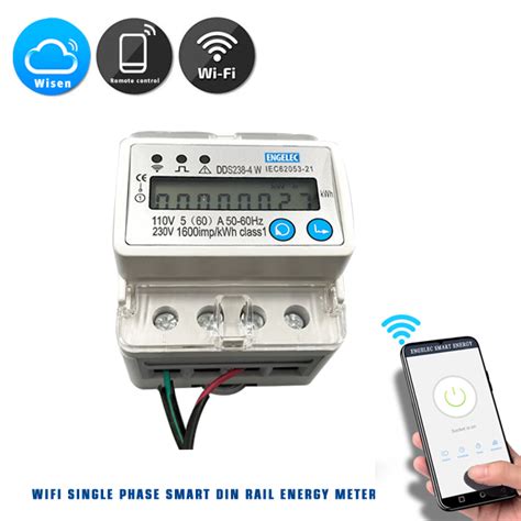 WiFi DIN Rail Single Phase Smart Energy Meter Remote Control From