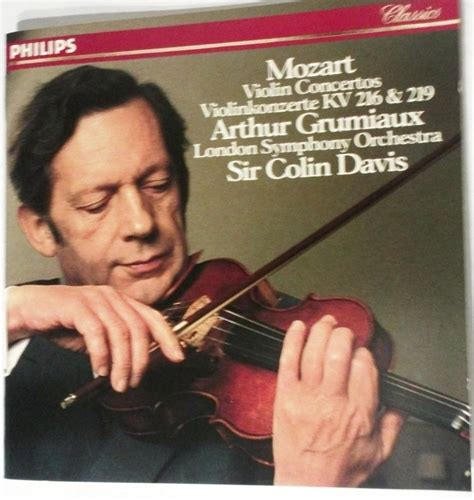 Violin Concerti Mozart Grumiaux Davis Lso Amazon Fr Cd Et