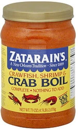 Zatarain S Boil Oz Crawfish Shrimp Crab Pkg Nutrition