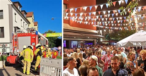 Feuerwehreinsatz Auf Heilbronner Weindorf Dach Eines Gastro Stands