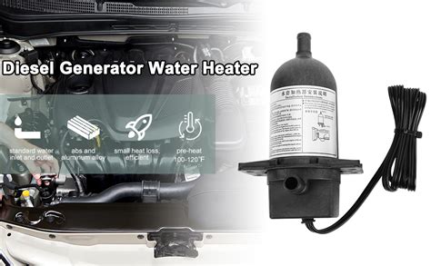 Diydeg Engine Heater Self Circulating Generator Coolant Pre Heater With Thermostat 120v 500w