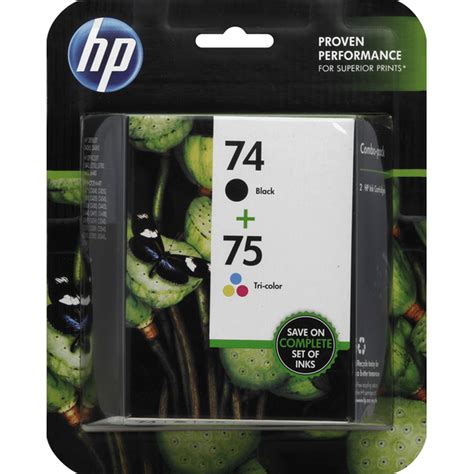 Hewlett Packard Ink Cartridges Combo Pack Black 74 Tri Color 75 2