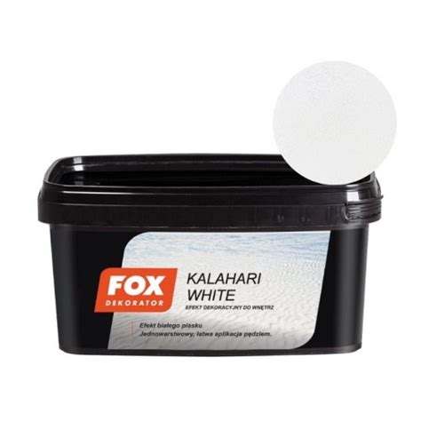 FOX Dekorator Farba strukturalna Kalahari White 1L z najszybszą i