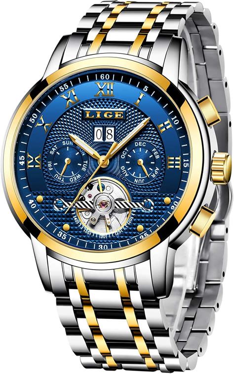 LIGE Horloges Mens Mode Automatische Mechanische Horloge Mannen