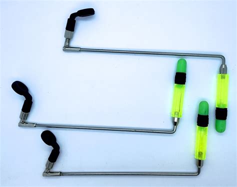 3x Flou Green Stainless Steel Nippy Bite Indicator Bobin Swingers Alarm