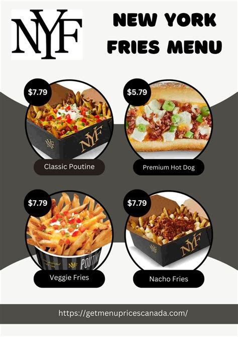 New York Fries Menu Canada With Prices – 2024