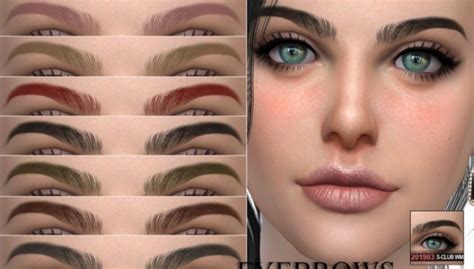 模拟人生4 S Club Wm Ts4 Eyebrows 201903 眉毛 Mod V10 下载 3dm Mod站