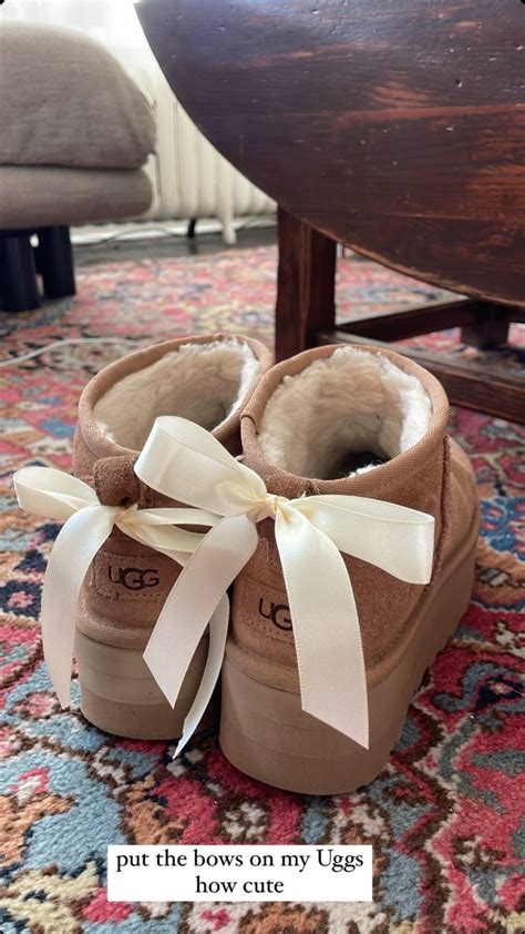 Ugg Womens Classic Ultra Mini Platform Boot Uggs With Bows Cute