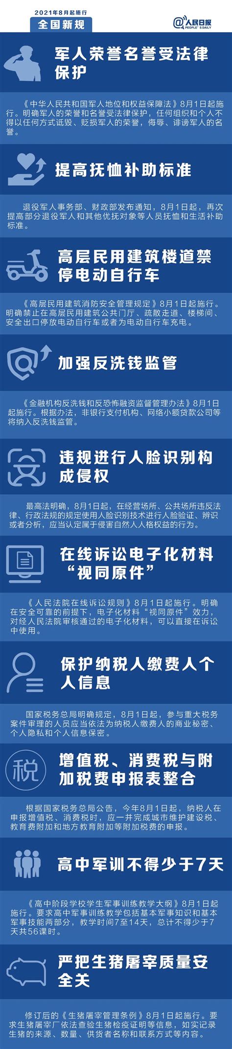 8月1日起，这些新规将影响你的生活