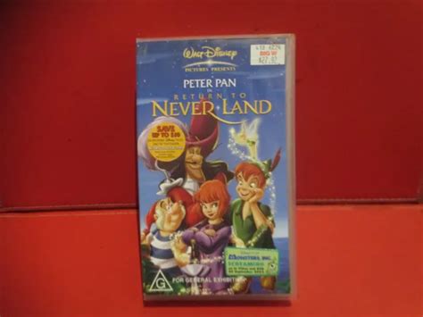 Disney Return To Neverland Peter Pan Sealed Vhs Video Cassette Rare