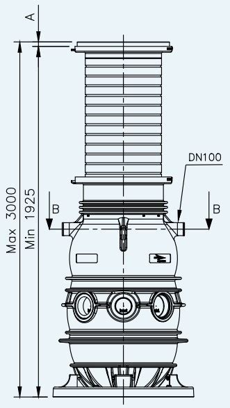 Pumppaamon jatko-osa Flygt Compit 901 P-jatko 1400 4963180 – Dahl