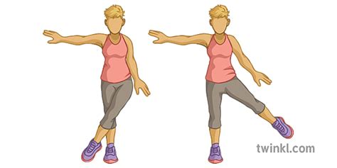 Lateral Leg Swing Pe Technique Sequence Secondary Illustration Twinkl