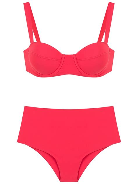 Isolda Bikini Vermelho à Taille Haute Rouge FARFETCH FR