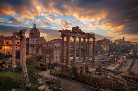 Roma It Lia Nas Ru Nas Hist Ricas Do F Rum Romano Foto Premium