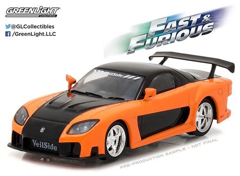 Slightly O T Greenlight Collectibles Fnf Veilside Mazda Rx 7 From Tokyo Drift Hotwheels