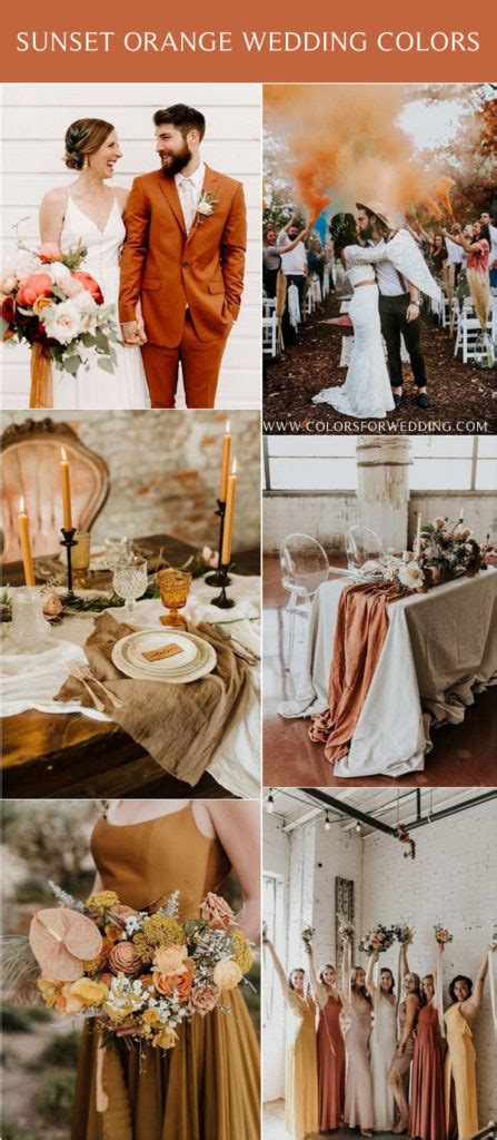 35 Sunset Dusty Orange Wedding Color Ideas 2024