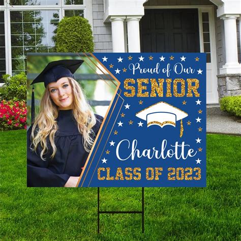 Personalized Graduation Yard Sign 2023 With Photo 2023 Senior - Etsy