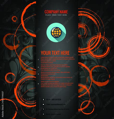 brochure flyer template design ideas illustration Stock Vector | Adobe ...