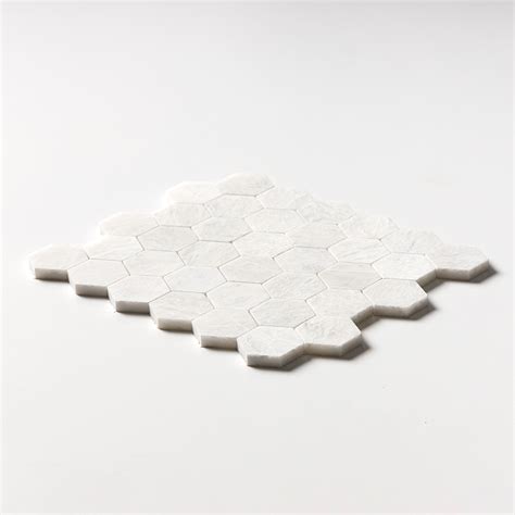 Iceberg Honed Hexagon Marble Mosaic X X Marble Kitchen