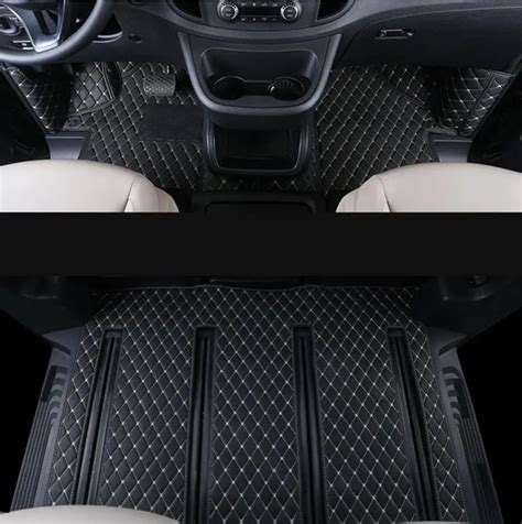 Fiber Leather Car Floor Mat For Mercedes Benz V Class Viano Valente