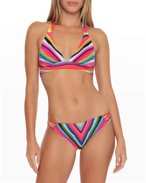 Trina Turk Louvre Triangle Bikini Top In Red Lyst