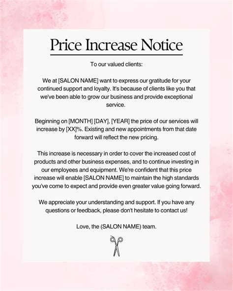 Minerva Beauty How To Write Share A Salon Price Increase Notice In