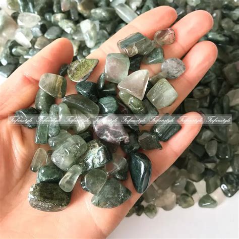 Wholesale Size G Natural Green Hair Rutilated Quartz Crystal Gravel