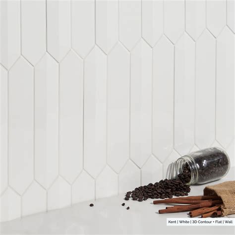 Kent Contour White X Polished Ceramic Tile Tilebar