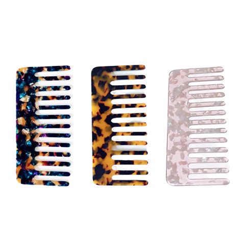 Biumart Anti Static Wide Teeth Acetate Comb Custom Logo Cellulose