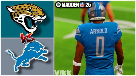 Jaguars Vs Lions Week 11 Simulation Madden 25 Rosters Youtube