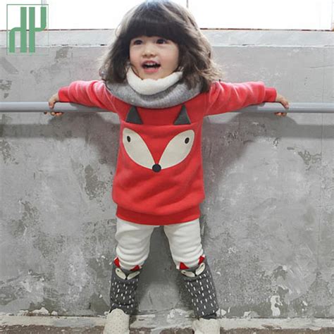 Toddler girl clothing fox Children Clothing sets baby pullover autumn ...