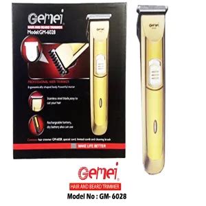 Buy Gemei Rechargeable Hair Beard Trimmer Gm 6028