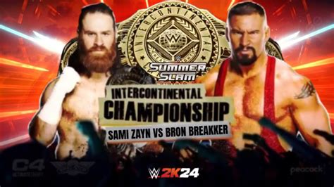 Wwe K Ps Sami Zayn Vs Bron Breakker Intercontinental Championship