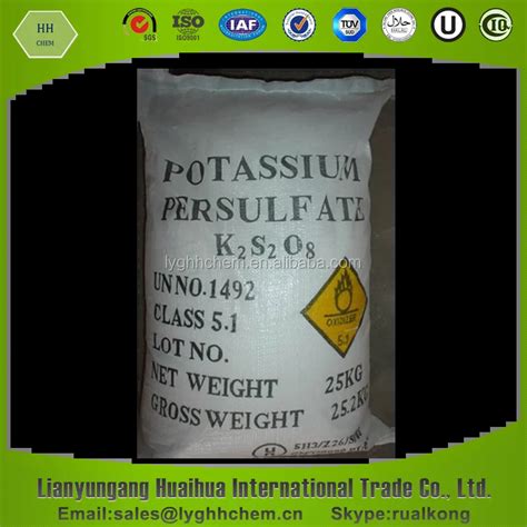 Potassium Persulfate Price Buy Potassium Persulfate K2s2o8 Potassium Persulphate K2s2o8