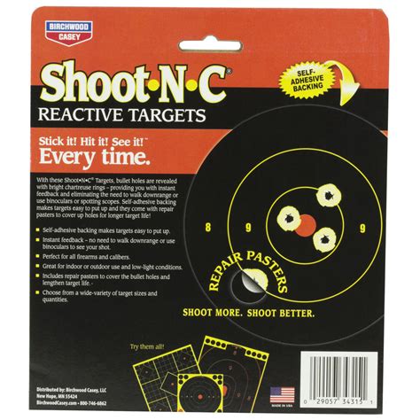 Birchwood Casey 34315 Shoot N C Reactive Target Self Adhesive Paper