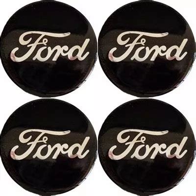 Emblema Ford Preto Botom Calota Roda Resinado Mm Ou Mm