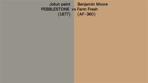 Jotun Paint Pebblestone 1877 Vs Benjamin Moore Farm Fresh Af 360