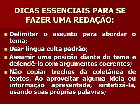 PPT Dicas de Redação Produção de Texto PowerPoint Presentation free