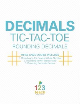 Rounding Decimals Review Activity Partner Tic Tac Toe Tpt