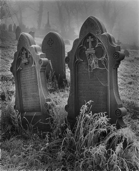 Black And White Graveyard